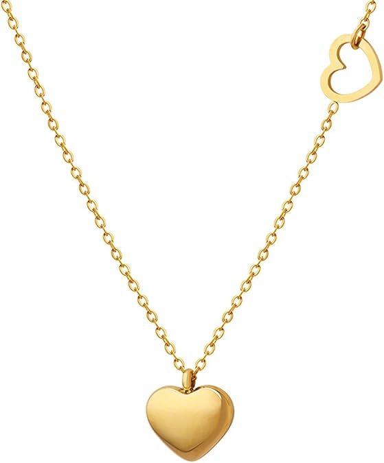 Gold Plated Heart Necklace for Women
